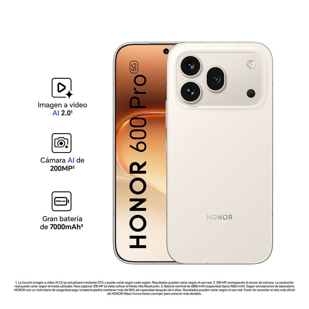 Celular HONOR 600 Pro 12GB 512GB VKP-NX9 Dorado