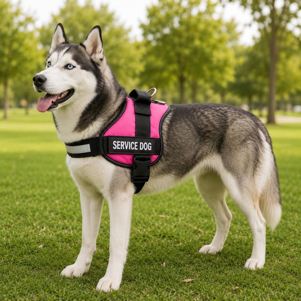 Pechera para Perros Service Dog Rosado XL