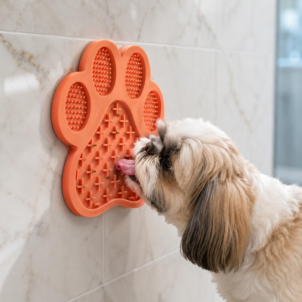Plato Alimentación Lenta Huella para Mascotas