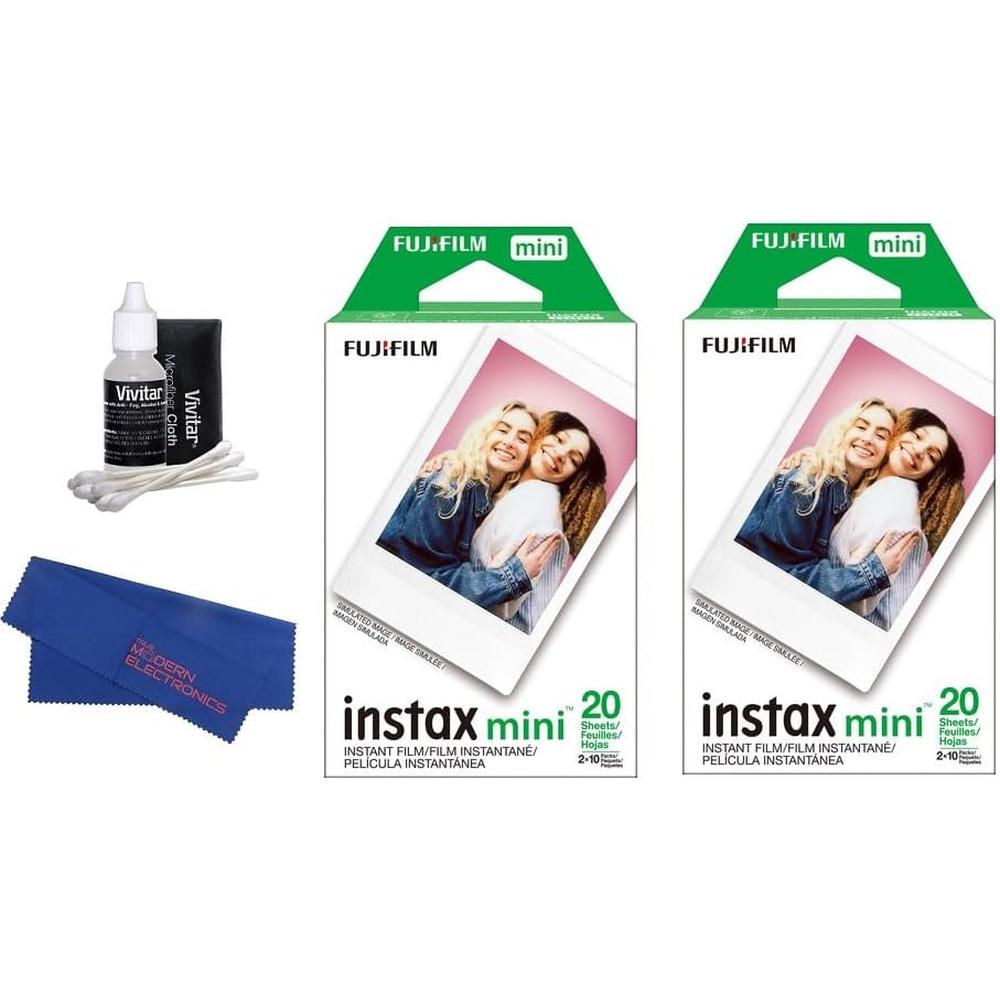 PELÍCULA INSTANTÁNEA FUJIFILM INSTAX MINI + KIT DE LIMPIEZA - PACK 40 HOJAS