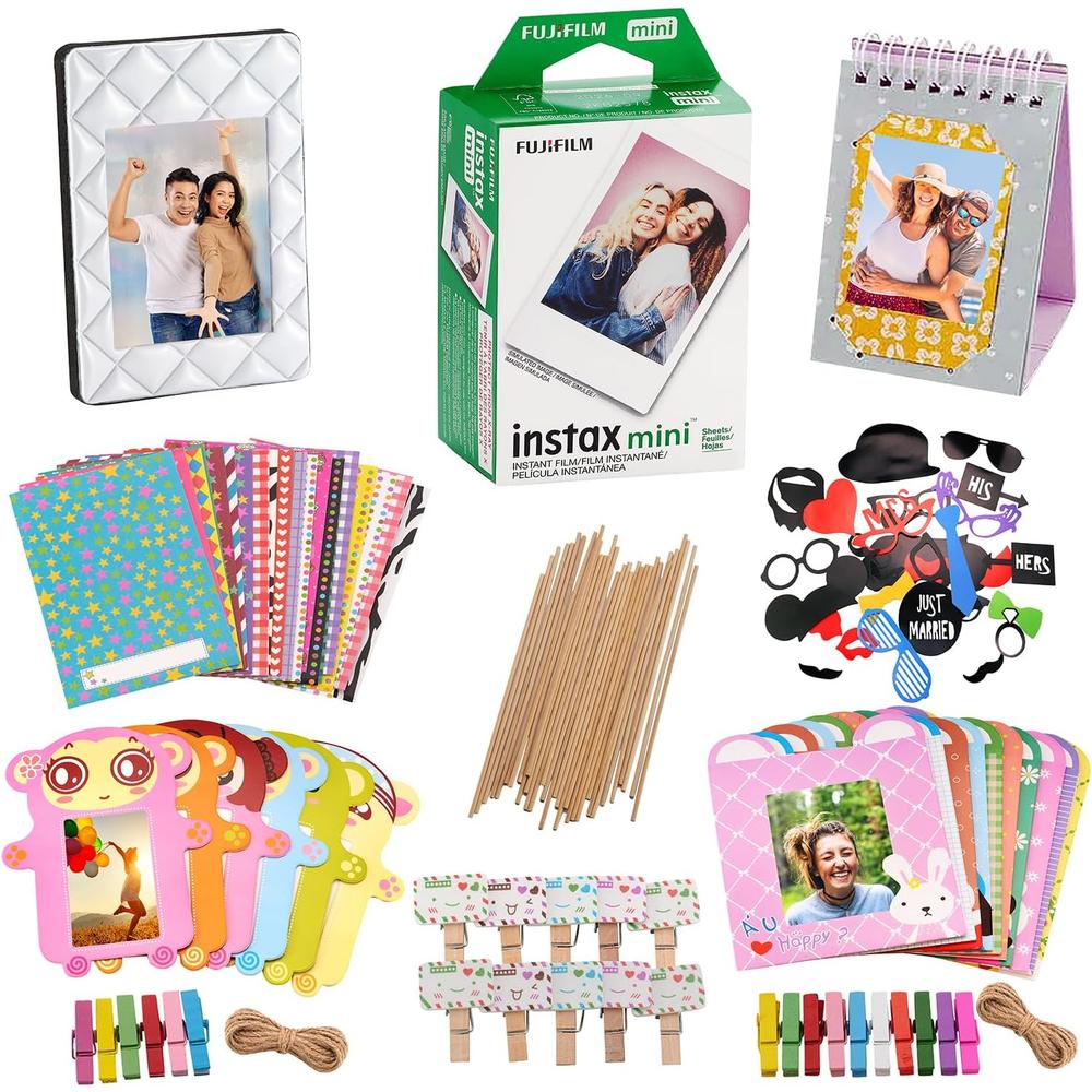 KIT DE ACCESORIOS FUJIFILM INSTAX MINI + PELÍCULA 20 HOJAS - SET 2 PZS