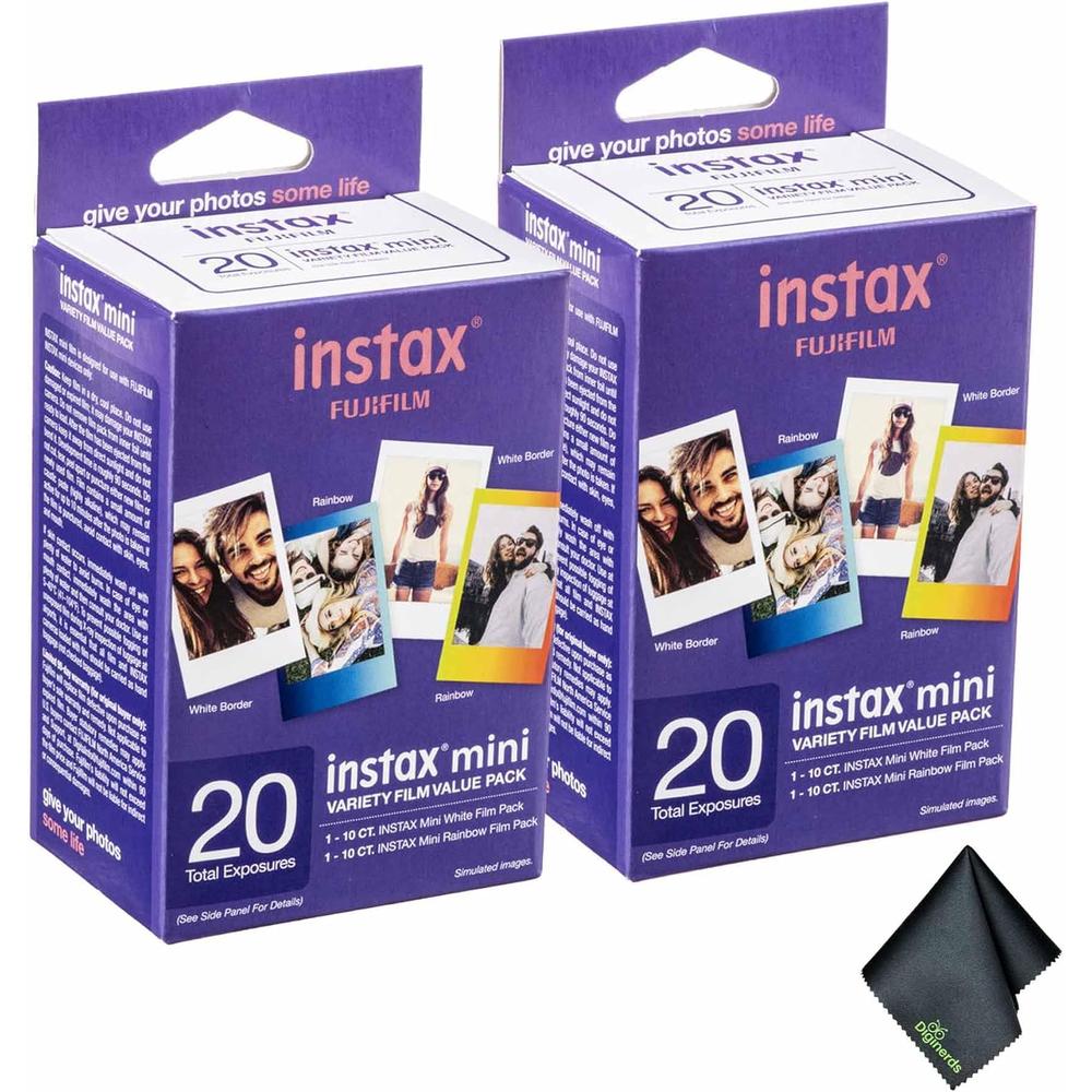 PELÍCULA INSTANTÁNEA FUJIFILM INSTAX MINI VARIETY - PACK 2 X 20 HOJAS