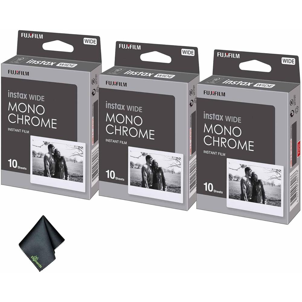PELÍCULA INSTANTÁNEA FUJIFILM INSTAX WIDE MONOCROMÁTICA - PACK 30 HOJAS