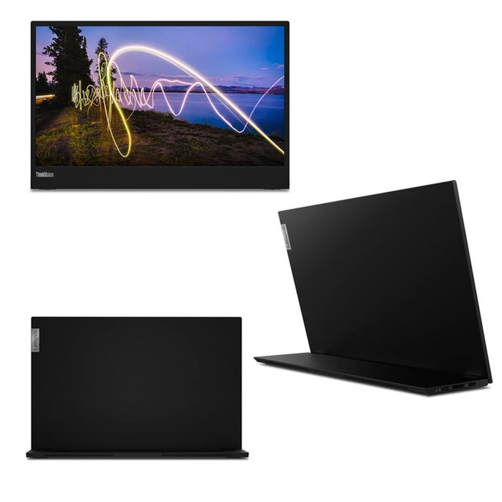 Monitor Lenovo ThinkVision M15 15.6"" WLED IPS 1920x1080, 2x USB-C 3.2 G1 (DP 1.2 Alt Mode)