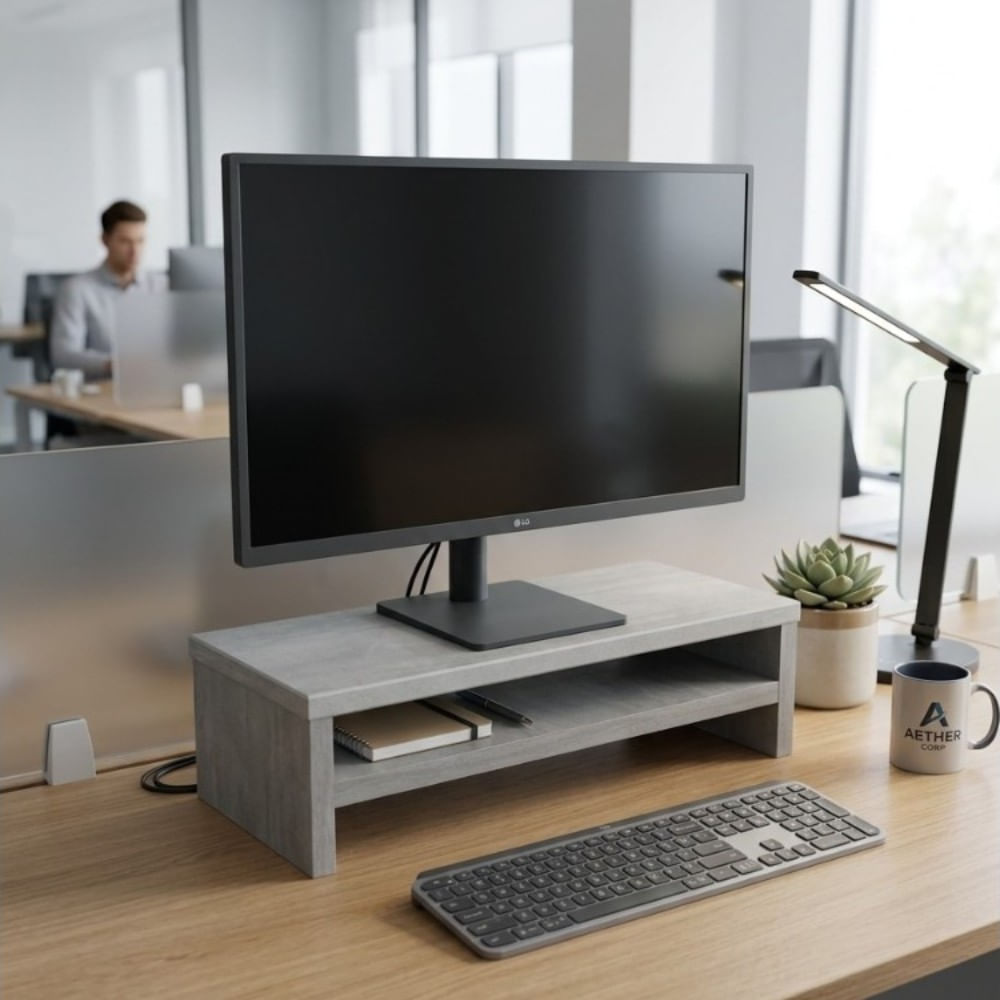 Base soporte para monitor Cemento