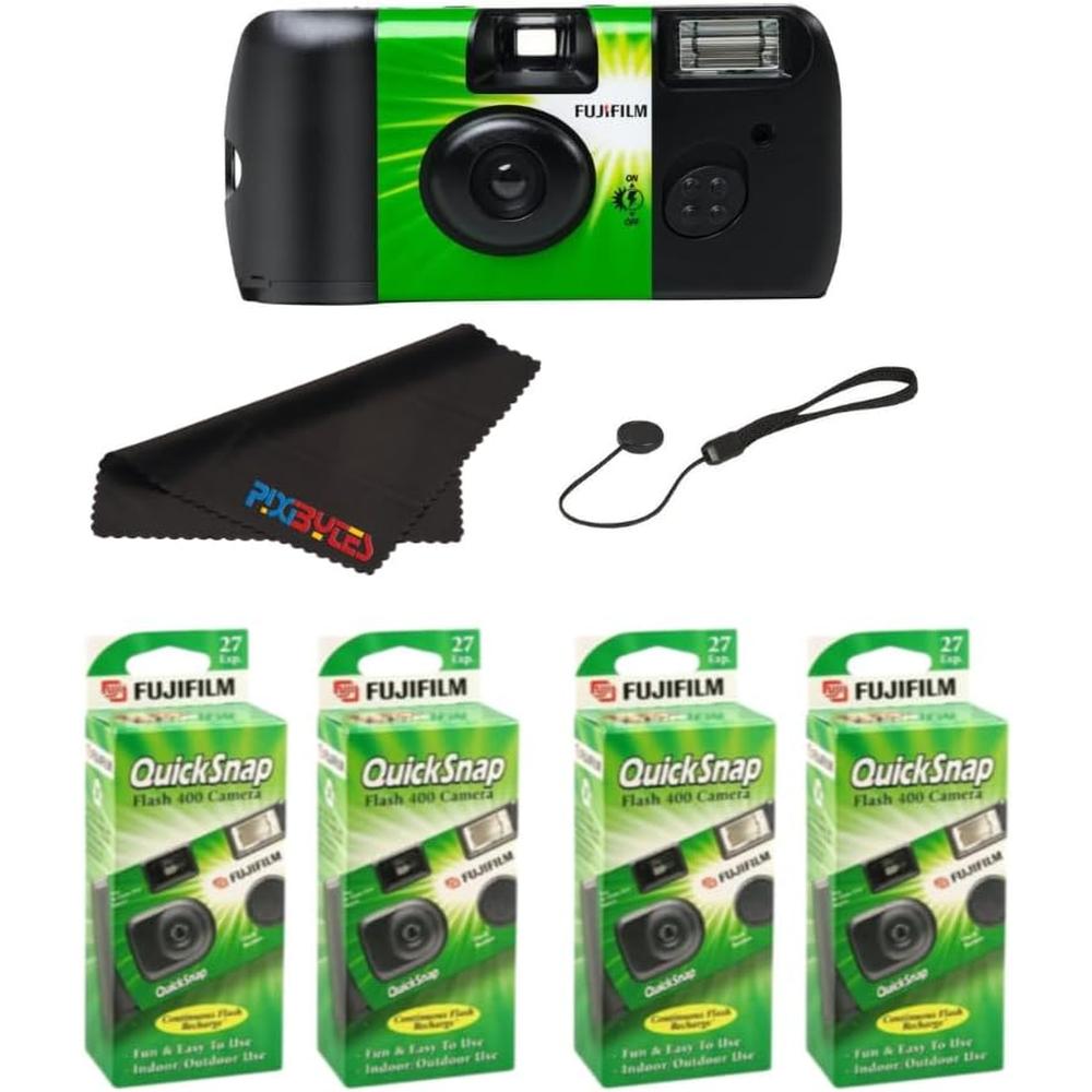 CÁMARA DESECHABLE FUJIFILM QUICKSNAP FLASH 400 TAPA PROTECTORA - PACK 4 PZS