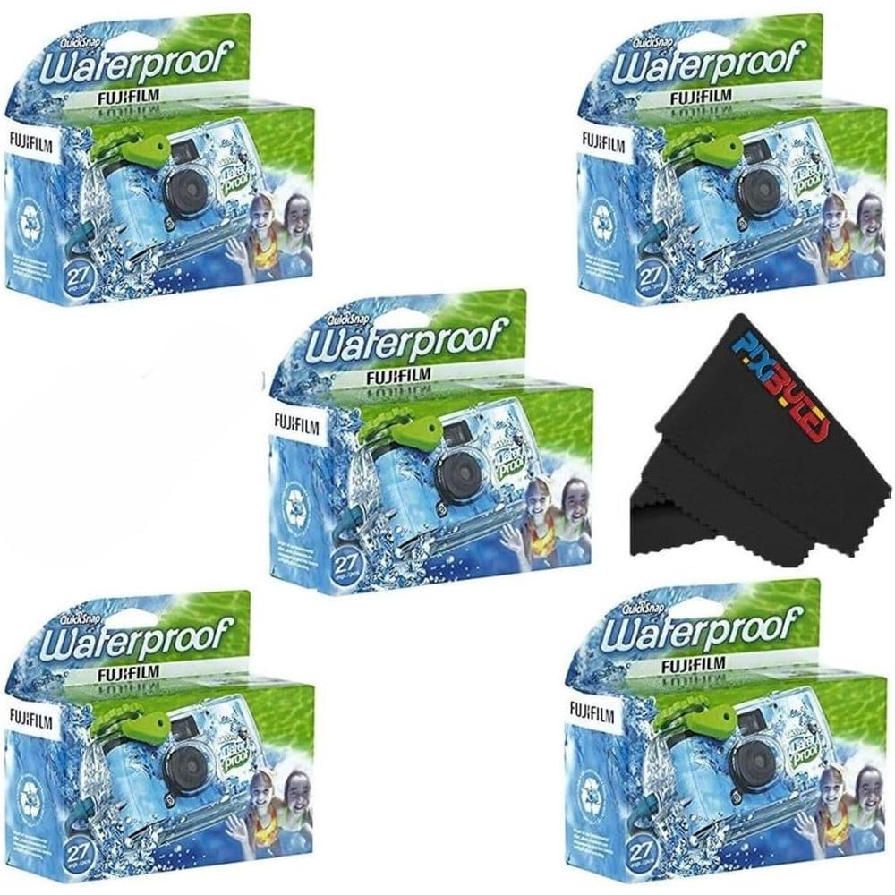 CÁMARA DESECHABLE FUJIFILM QUICKSNAP WP 35MM + USB SANDISK 32GB + PAÑO MF - PACK 5 PZS
