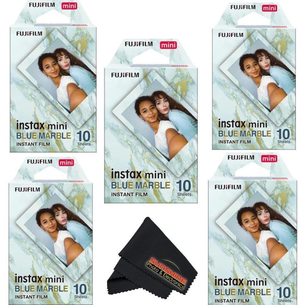 PELÍCULA INSTANTÁNEA FUJIFILM INSTAX MINI VARIETY BLUE MARBLE - PACK 50 HOJAS