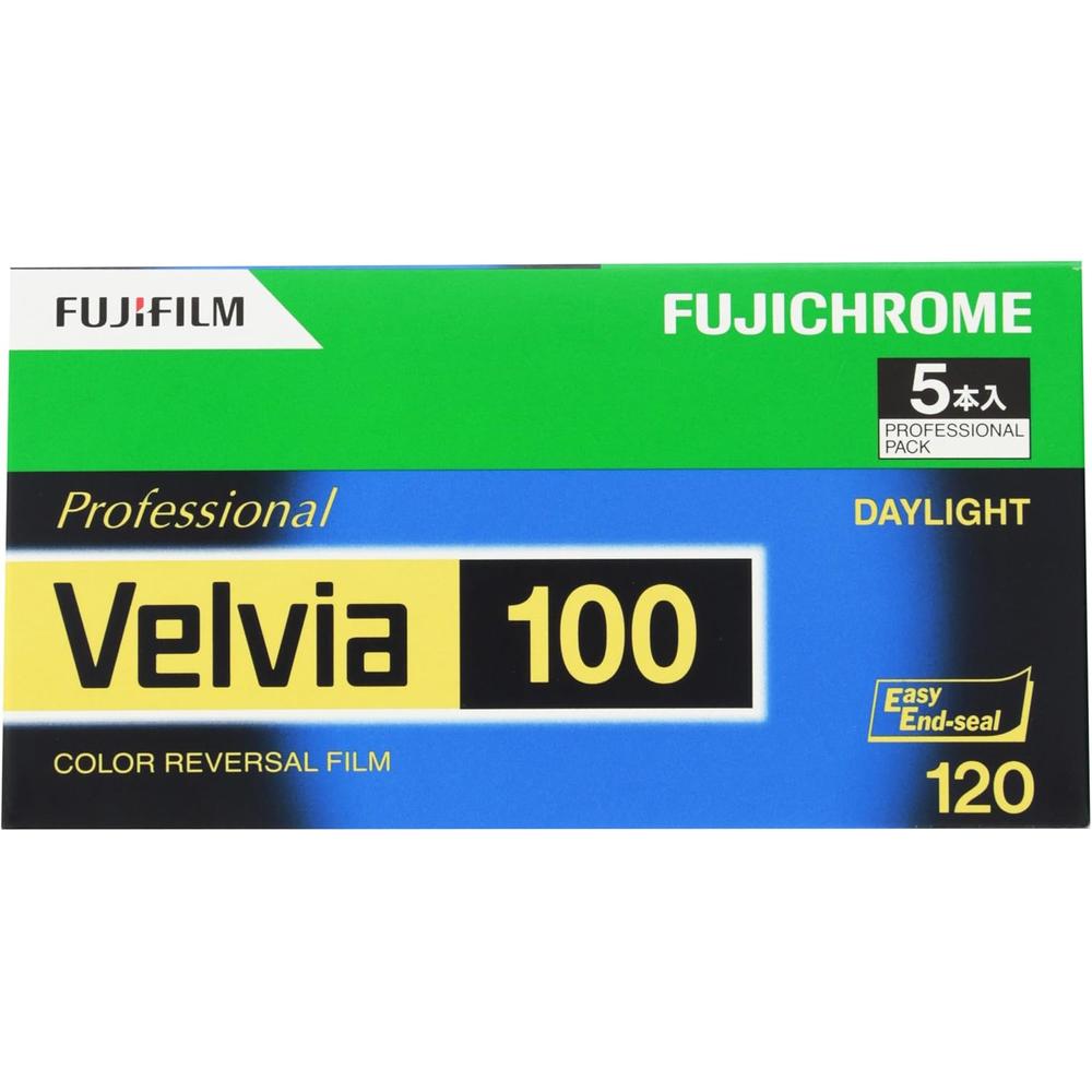 PELÍCULA REVERSIBLE FUJIFILM FUJICHROME VELVIA 100 120 - PACK 5 PZS