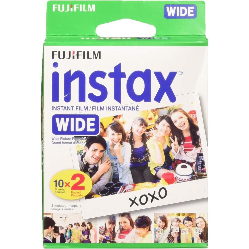 PELÍCULA INSTANTÁNEA FUJIFILM INSTAX WIDE + PAÑO MICROFIBRA - PACK 40 HOJAS