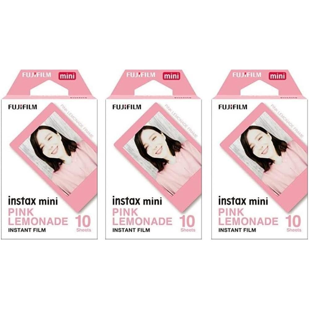 PELÍCULA INSTANTÁNEA FUJIFILM INSTAX MINI PINK LEMONADE - PACK 30 HOJAS