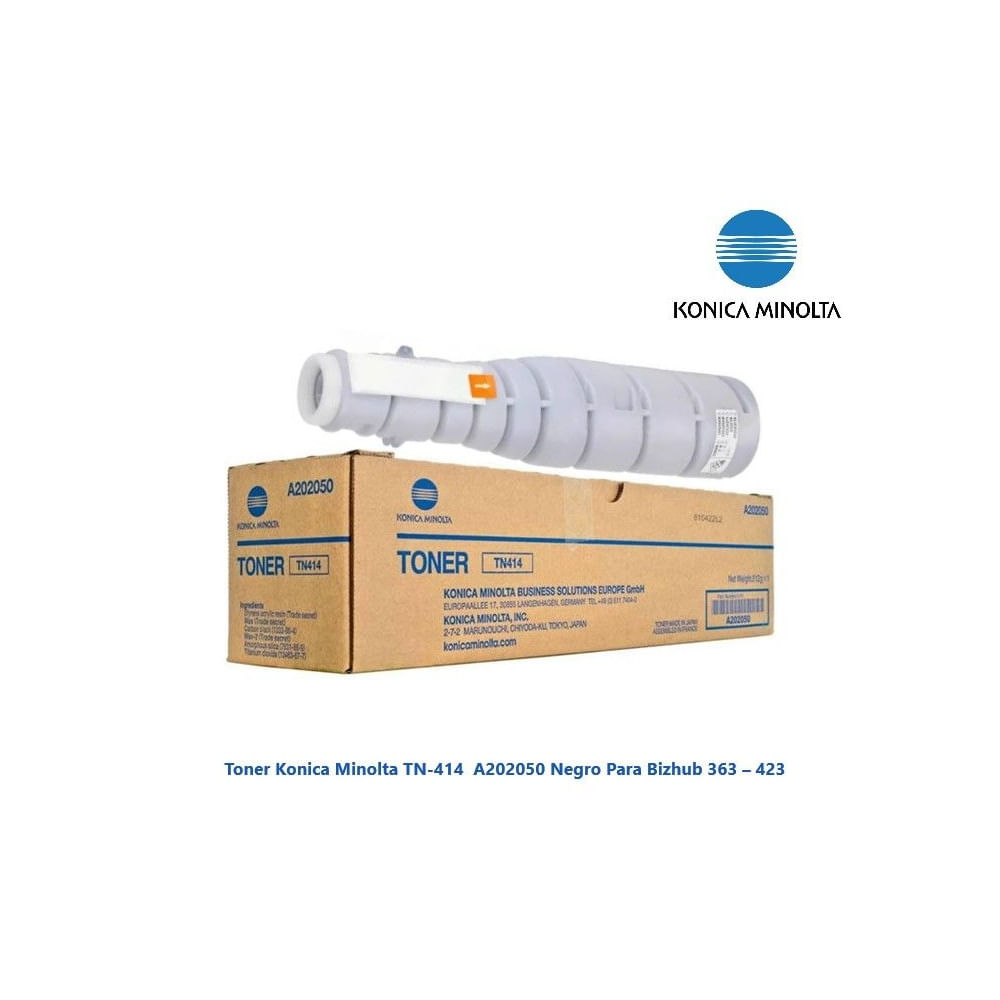 Toner Konica Minolta TN-414  A202050 Negro Para Bizhub 363, 423
