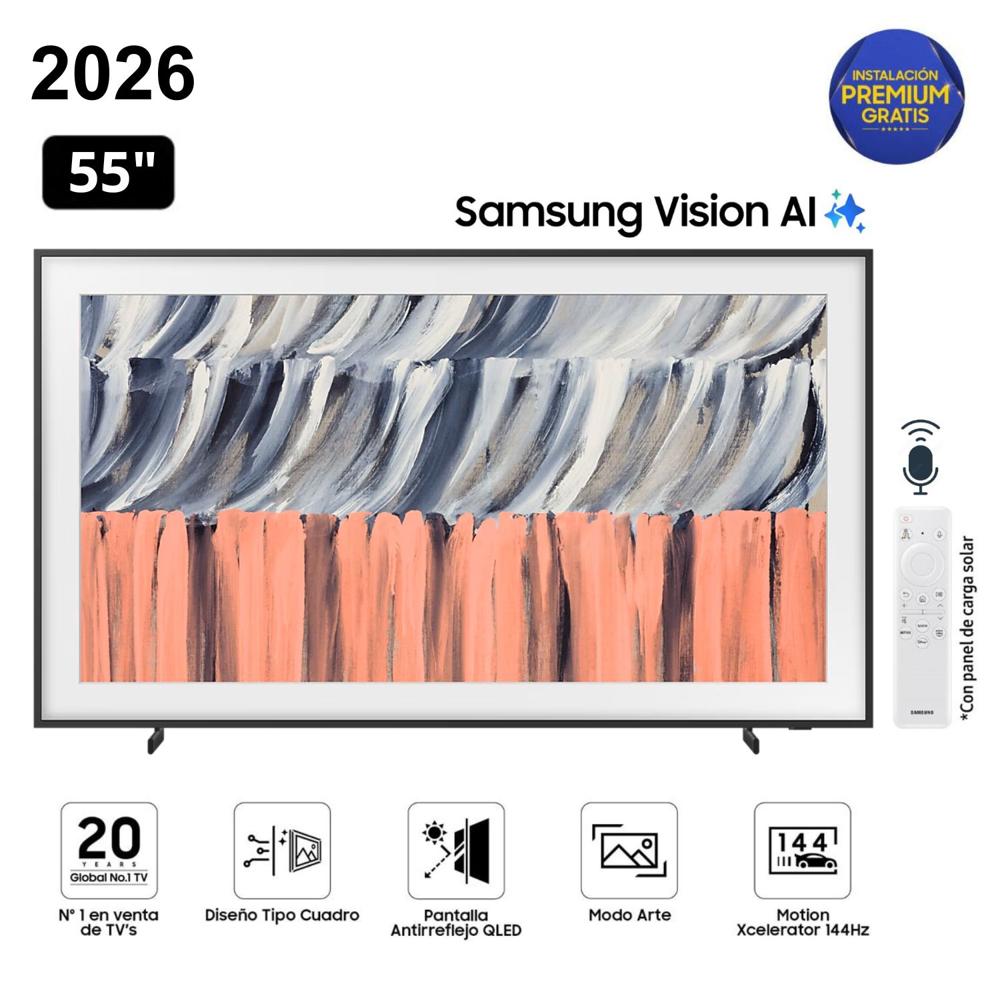 Televisor Samsung The Frame 55"" Qled 4k Vision AI Smart TV 55LS03HE - 2026