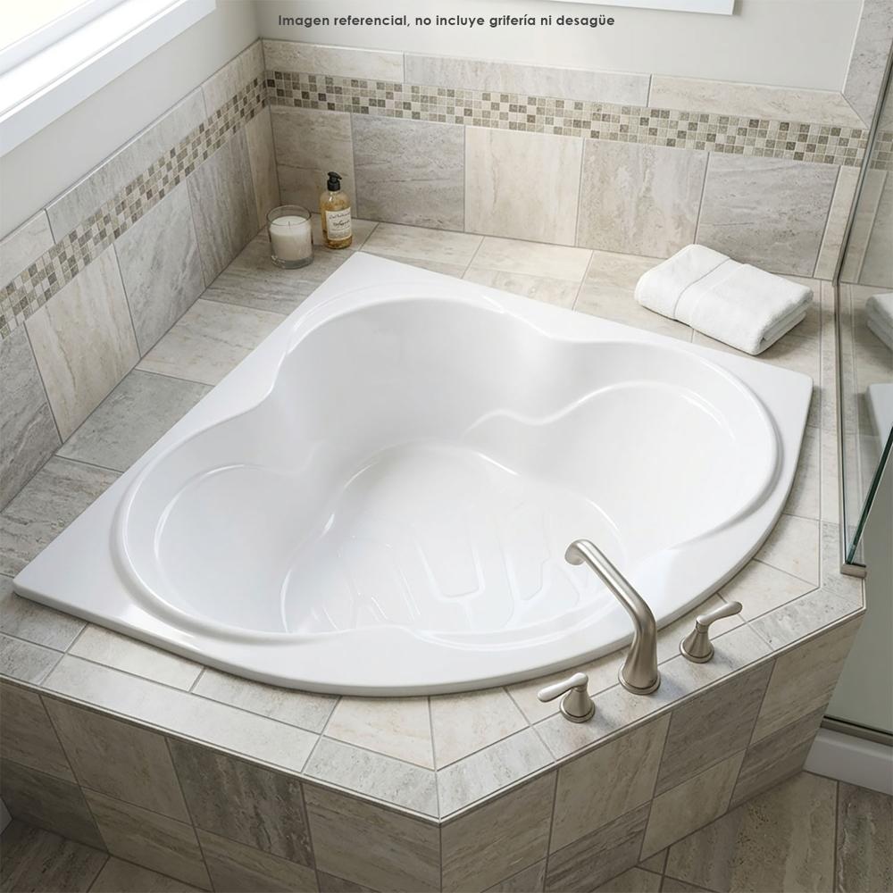 Tina de Baño Corian Blanco 130x130