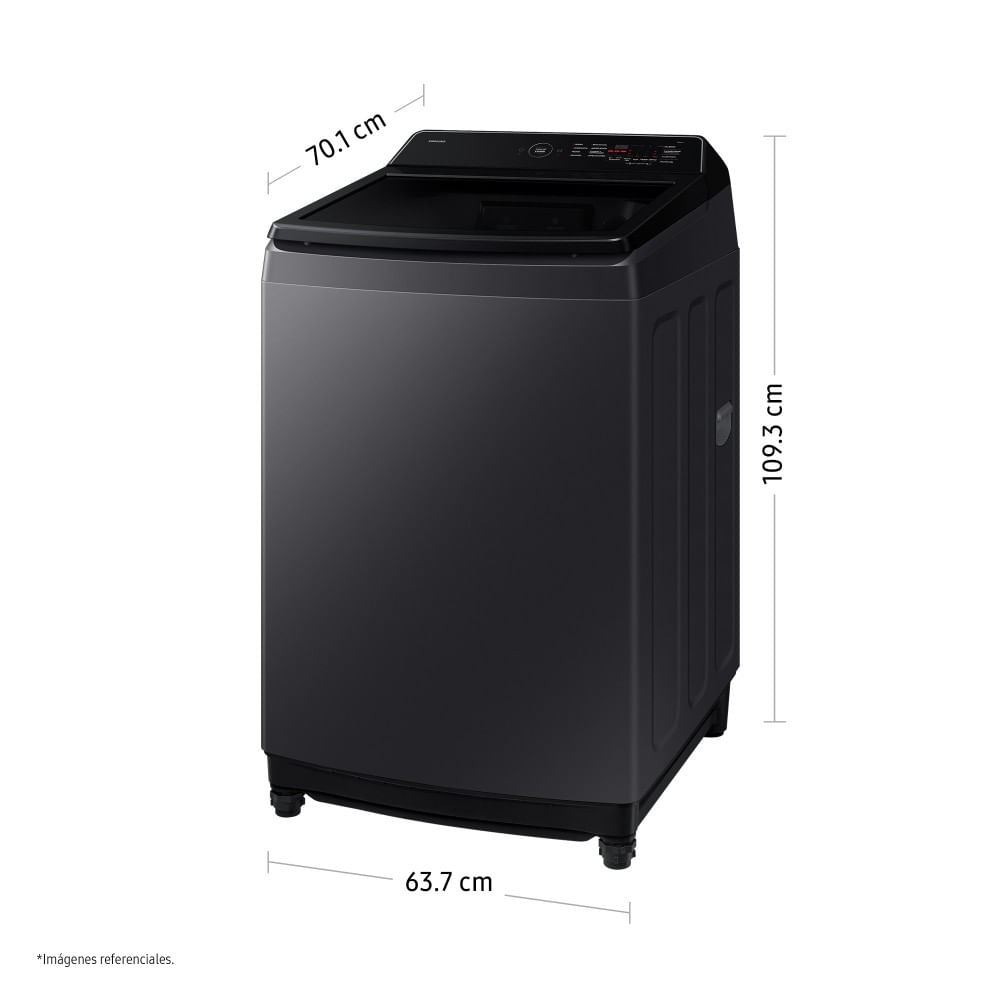 Lavadora Samsung WA40F19E7CPE 19 Kg Gris Grafito