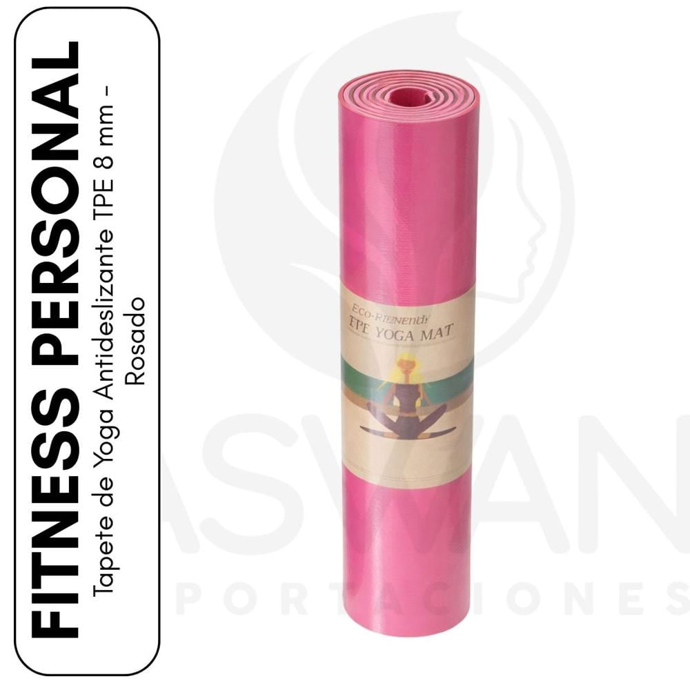 Mat de Yoga Fitness 8 mm Rosado
