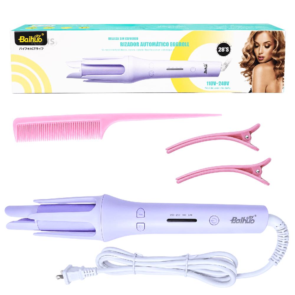 Rizadora Automático Morado Baihuo Con Temperatura Ajustable
