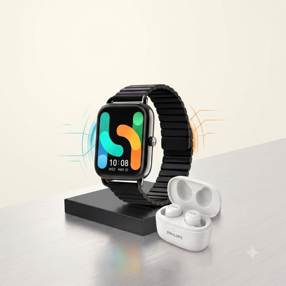 HAYLOU SMARTWATCH RS4 PLUS NEGRO - PHILIPS AUDIFONO BT TAT1207 BLANCO