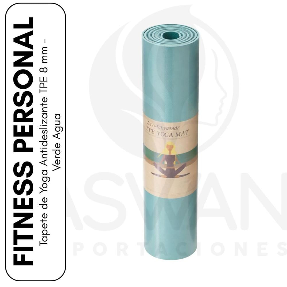 Mat de Yoga Fitness 8 mm Verde Agua