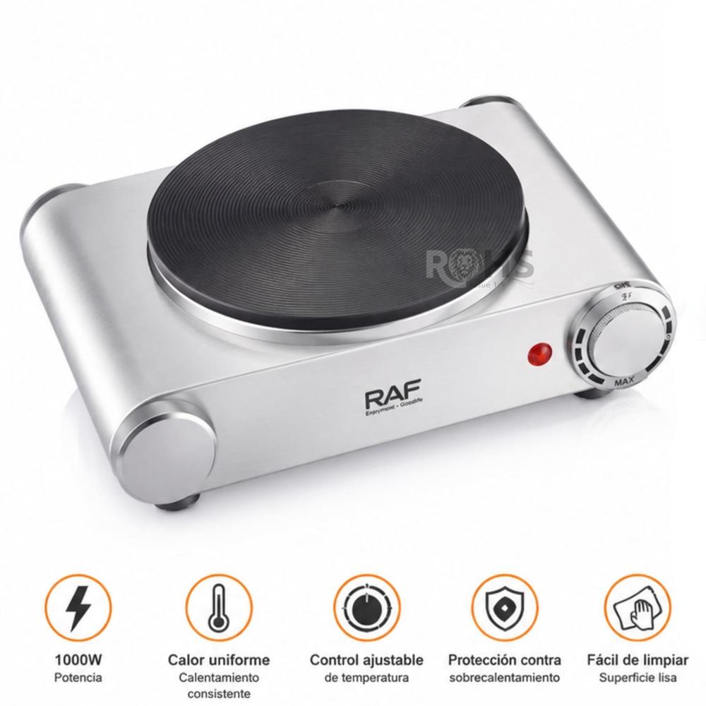 Estufa Eléctrica Individual RAF R.8071 Compacta Con Protección Contra Sobrecalentamiento 1000W
