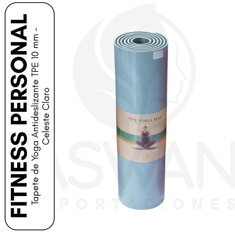 Mat de Yoga Fitness 10 mm Celeste Claro
