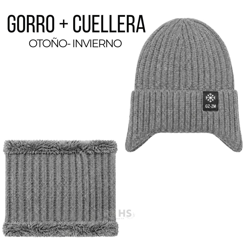 Gorro + Cuellera Poliéster Afelpada Para Invierno