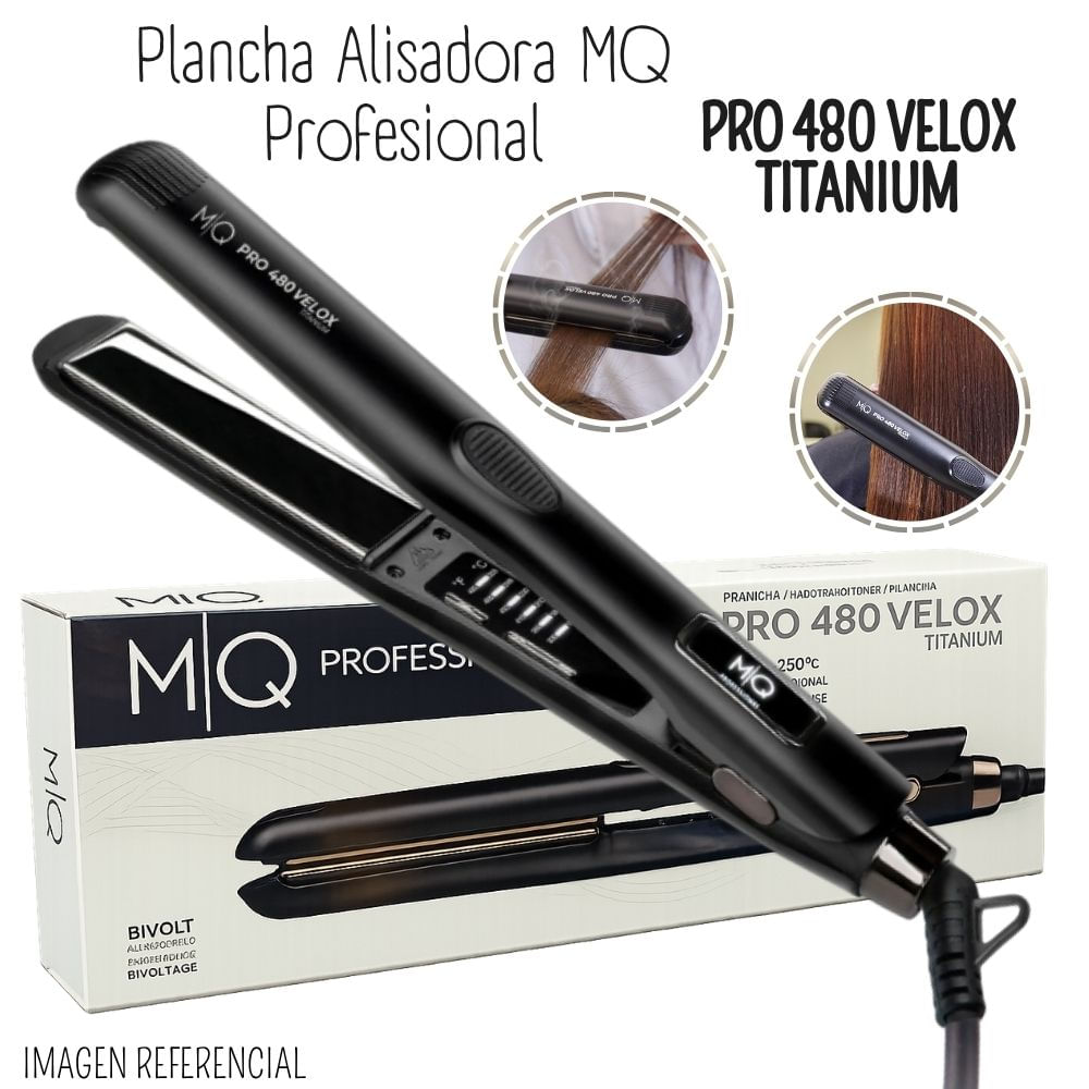 Plancha Alisadora MQ Profesional PRO 480 VELOX TITANIUM