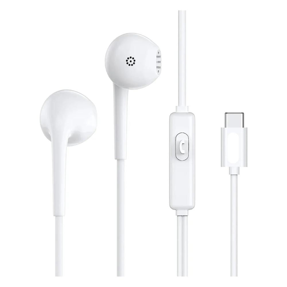 AUDIFONOS ALAMBRICOS TIPO C COLOR BLANCO