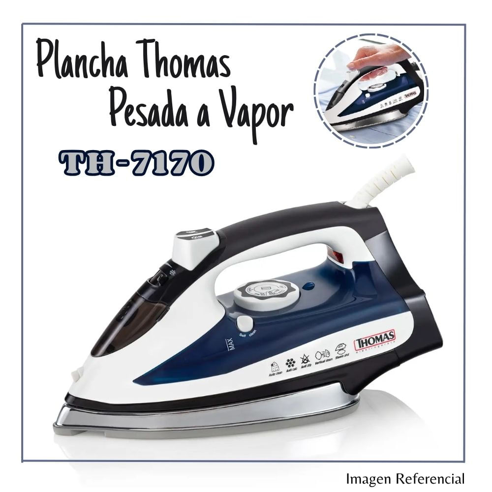 Plancha Electrica a Vapor Thomas 2200 Watts - TH-7170