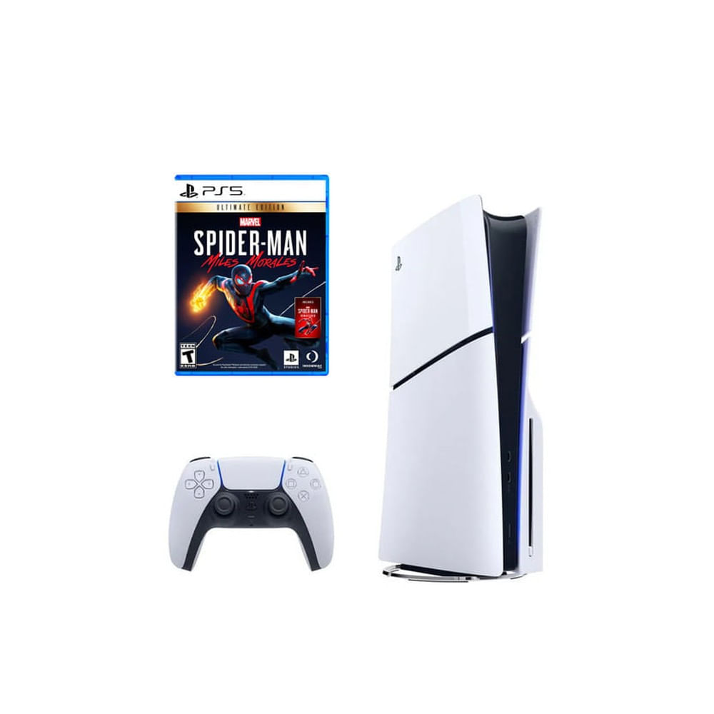 Consola Playstation 5 Slim Lectora de Discos + Spiderman Miles Morales Ultimate