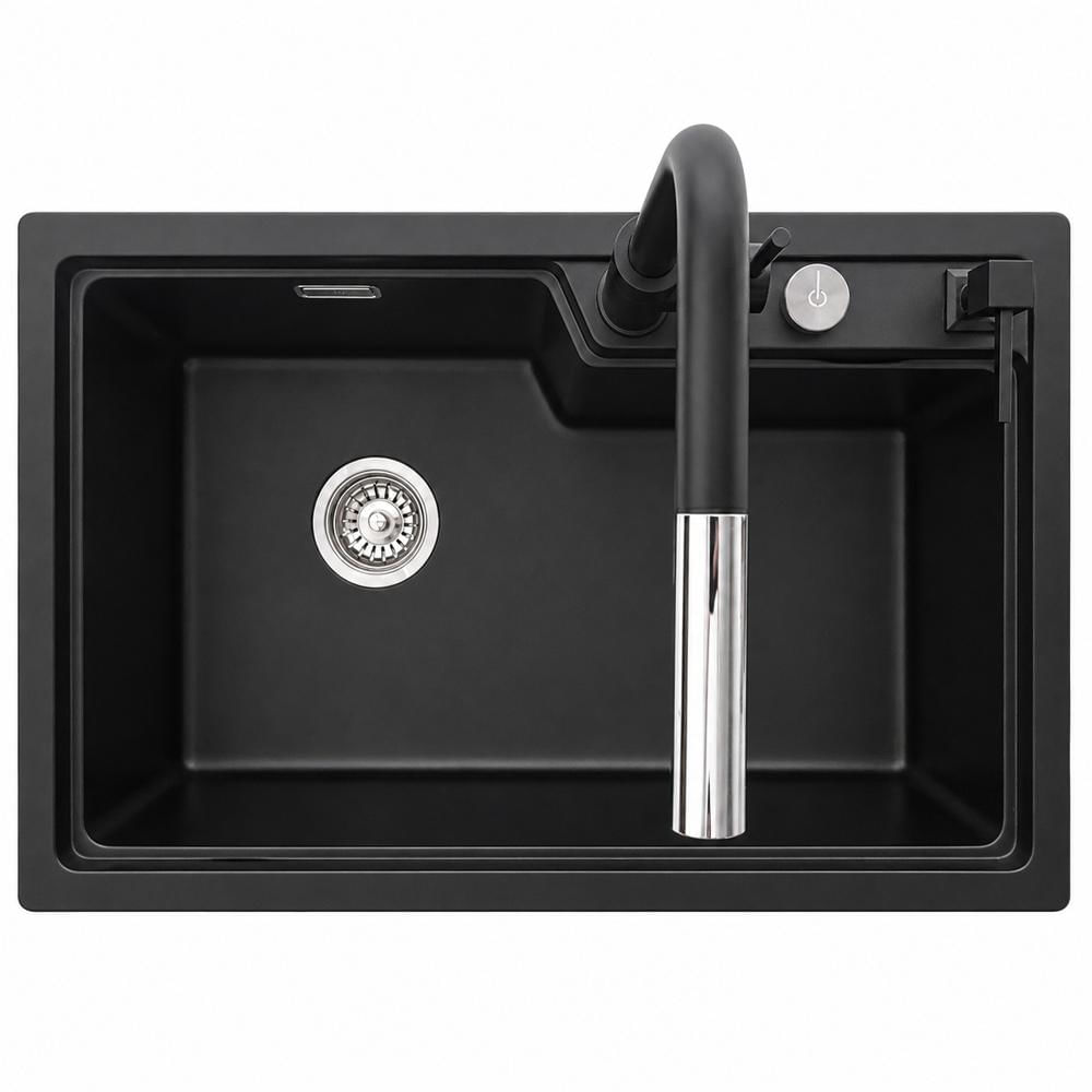 Lavadero de Cuarzo 75x47cm HILIVING Con Grifo Cont