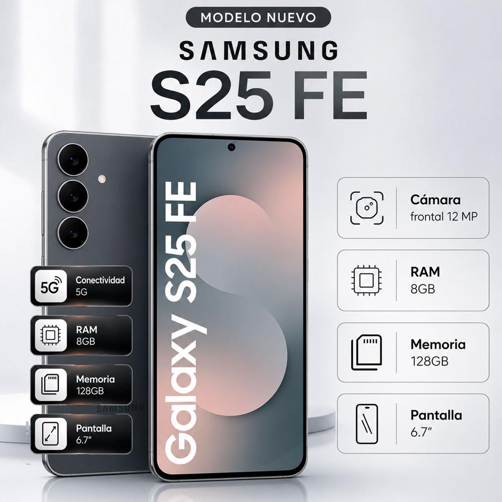 Celular SAMSUNG Galaxy S25 FE 6.7 8GB -128GB NEGRO