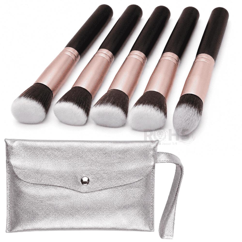 Set De 14 Brochas De Maquillaje Con Estuche Portátil Para Ro