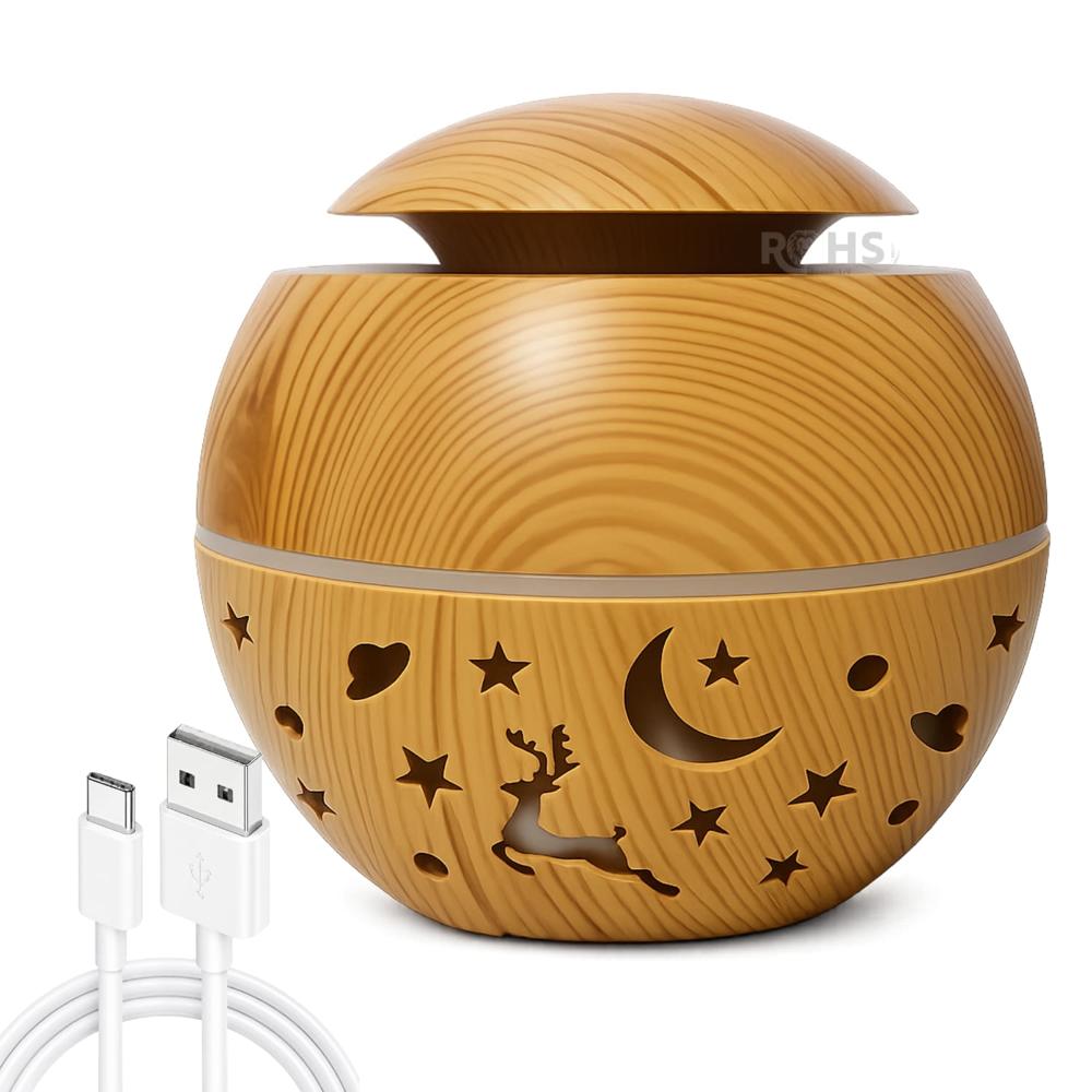 Humidificador Ultrasónico Con USB Y  Luz LED Multicolor
