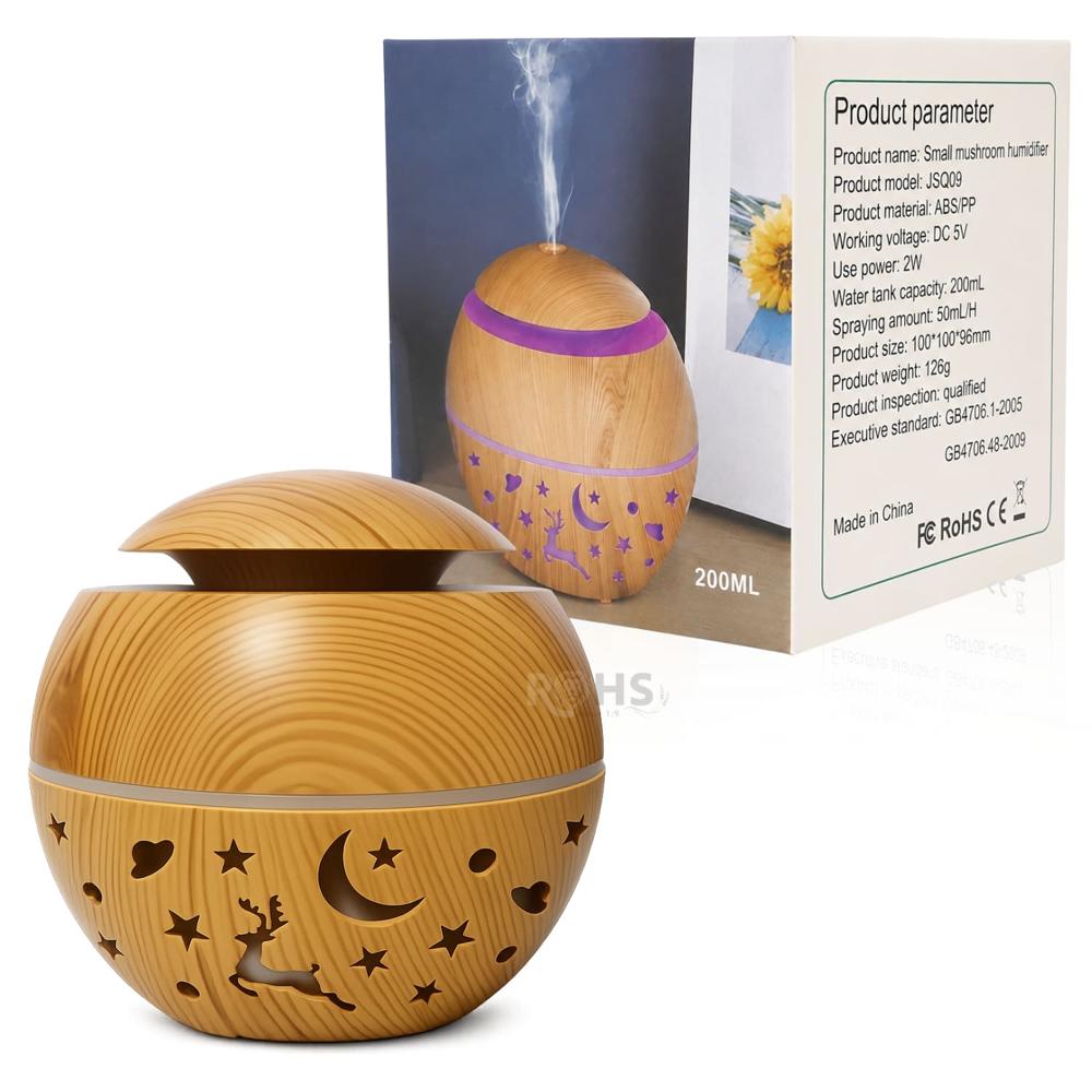Humidificador Ultrasónico Con Luz LED Multicolor Y USB