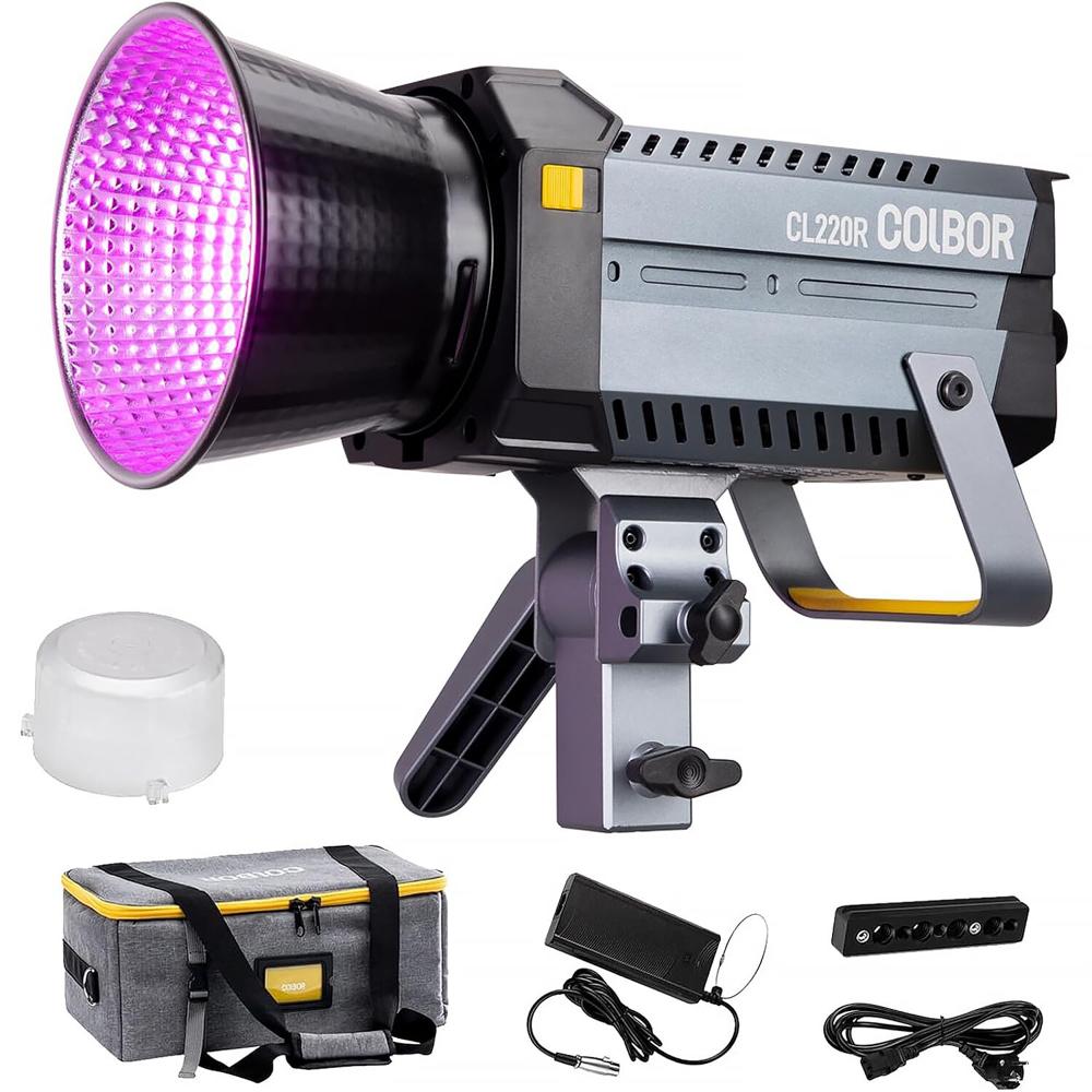 COLBOR CL220R 220W RGB COB LED Video Light - Luz de Video con Control de Color RGBWW, 2700
