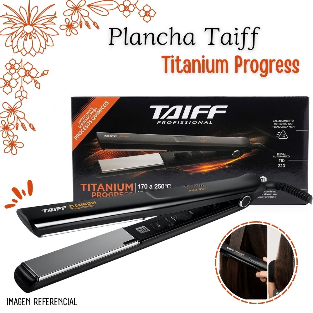 Plancha Alisadora de Cabello Taiff TITANIUM PROGRESS