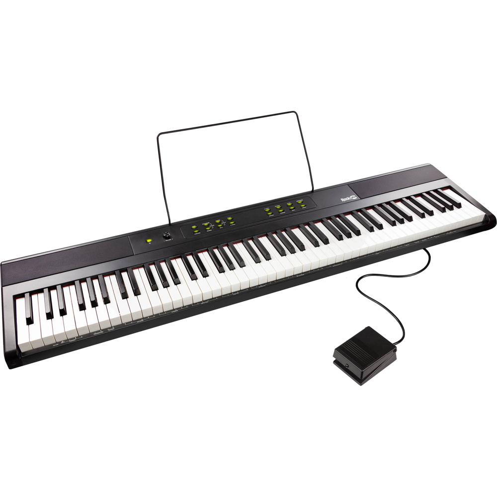 RockJam Piano Digital DP88-V de 88 Teclas con Pedal de Sostenido, Sensibilidad al Toque, M