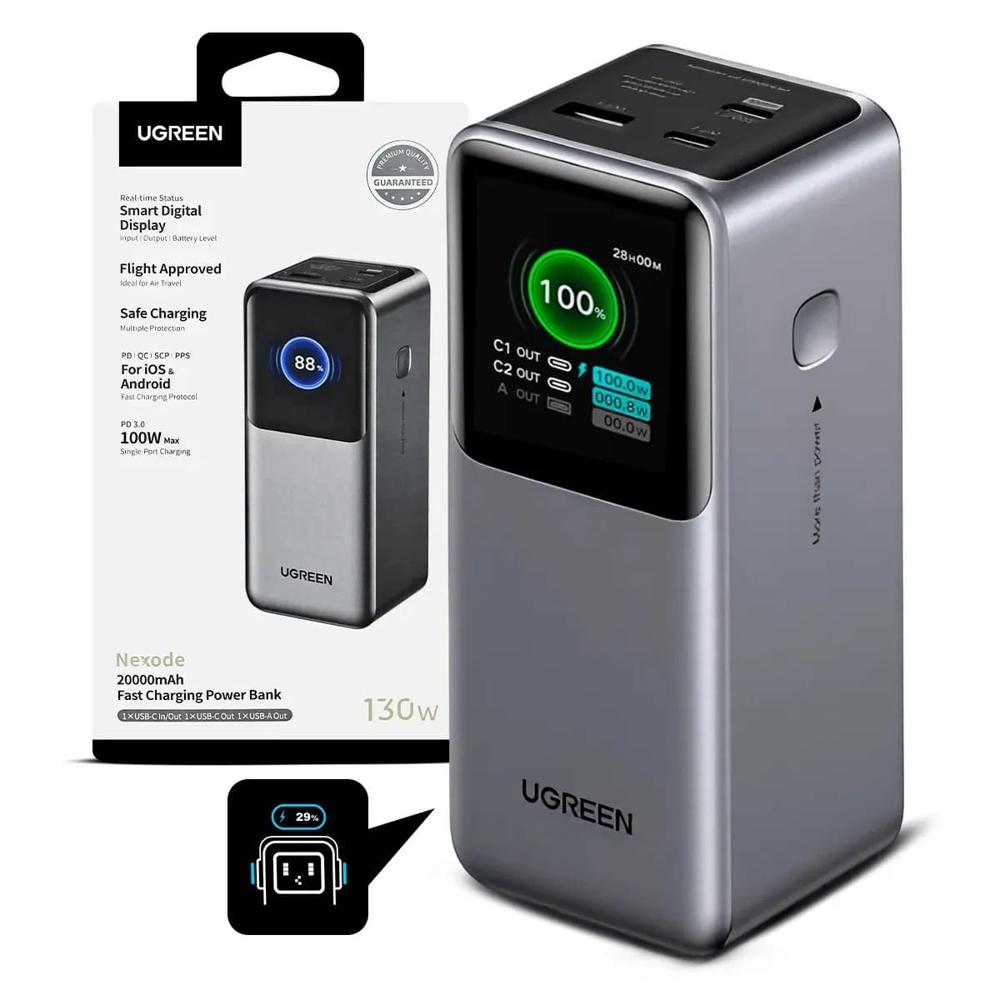 Power Bank UGREEN PB721 20000mAh - Carga Rápida 130W