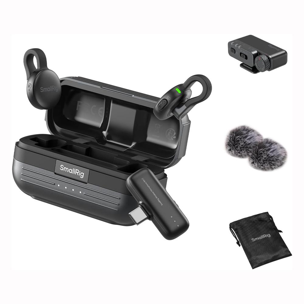 Micrófono inalámbrico SmallRig S70 2TX 2RX  Estuche de Carga