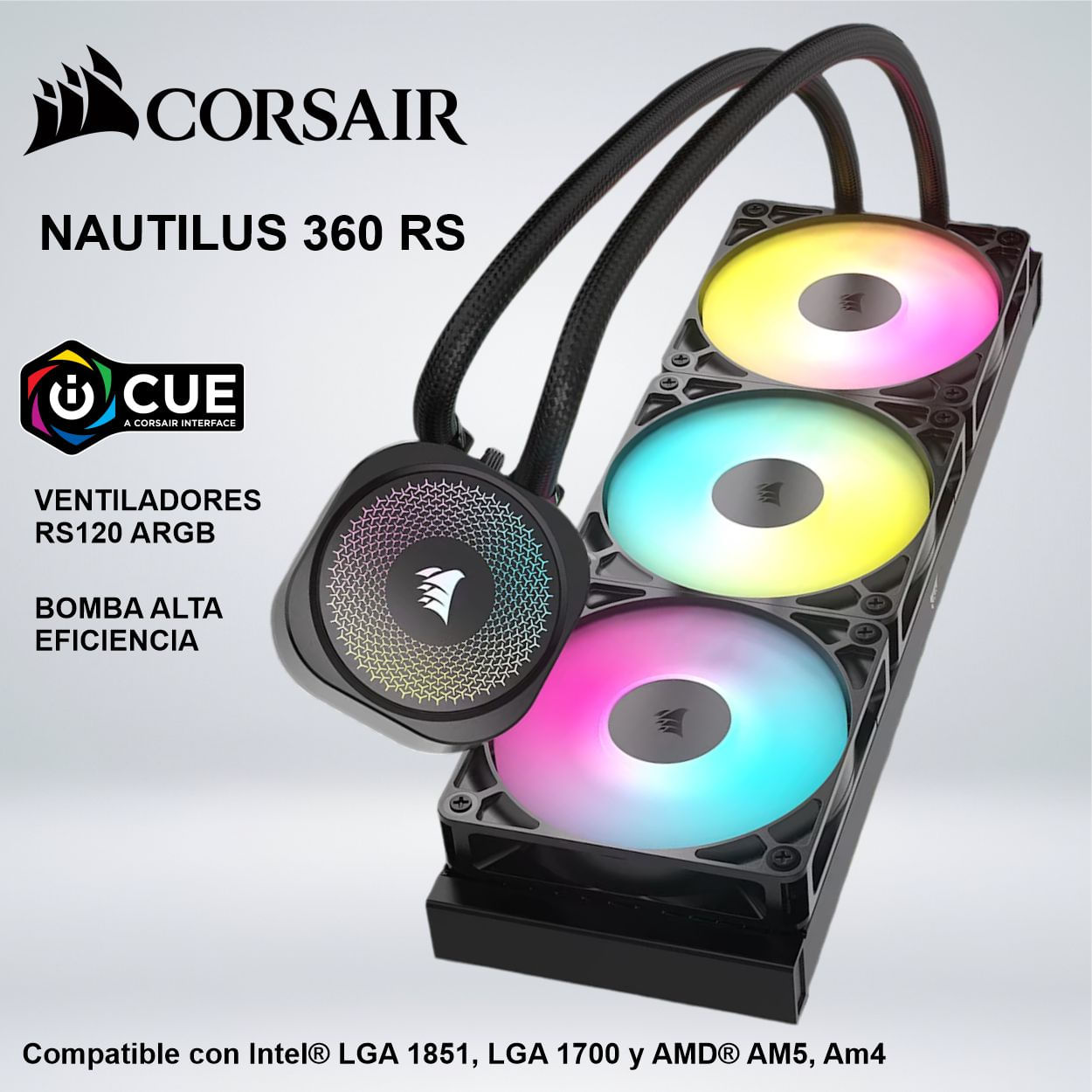 SISTEMA DE ENFRIAMIENTO LIQUIDO DE CPU NAUTILUS 360 RS ARGB