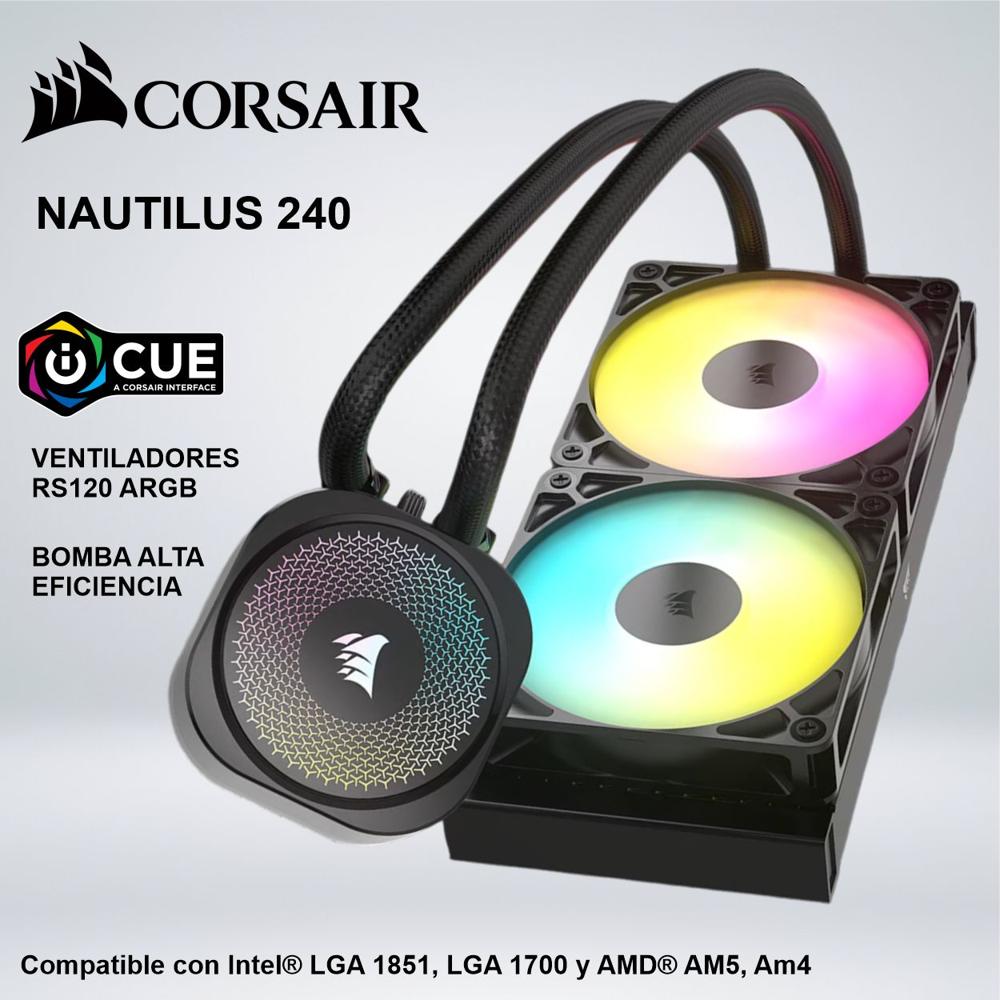 SISTEMA DE ENFRIAMIENTO LIQUIDO DE CPU NAUTILUS 240 RS ARGB BLACK