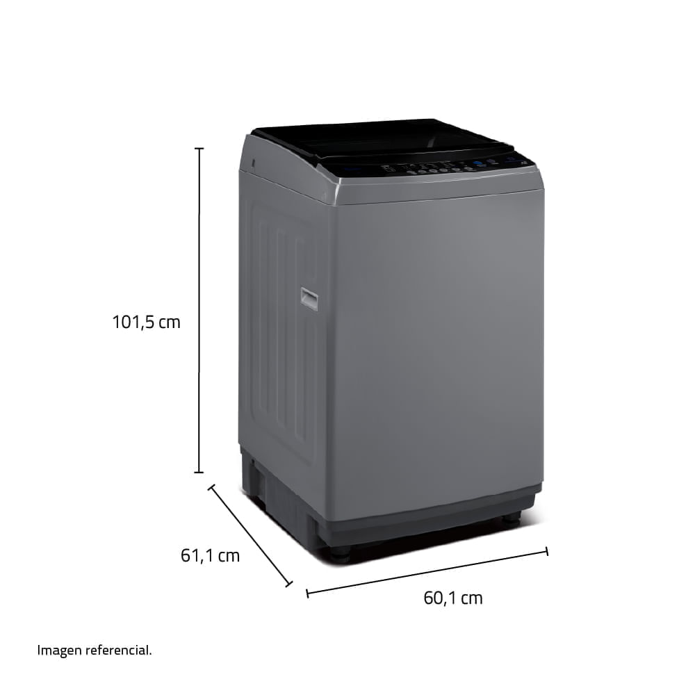 Lavadora Automática Indurama LRI-16DGR 16kg gris