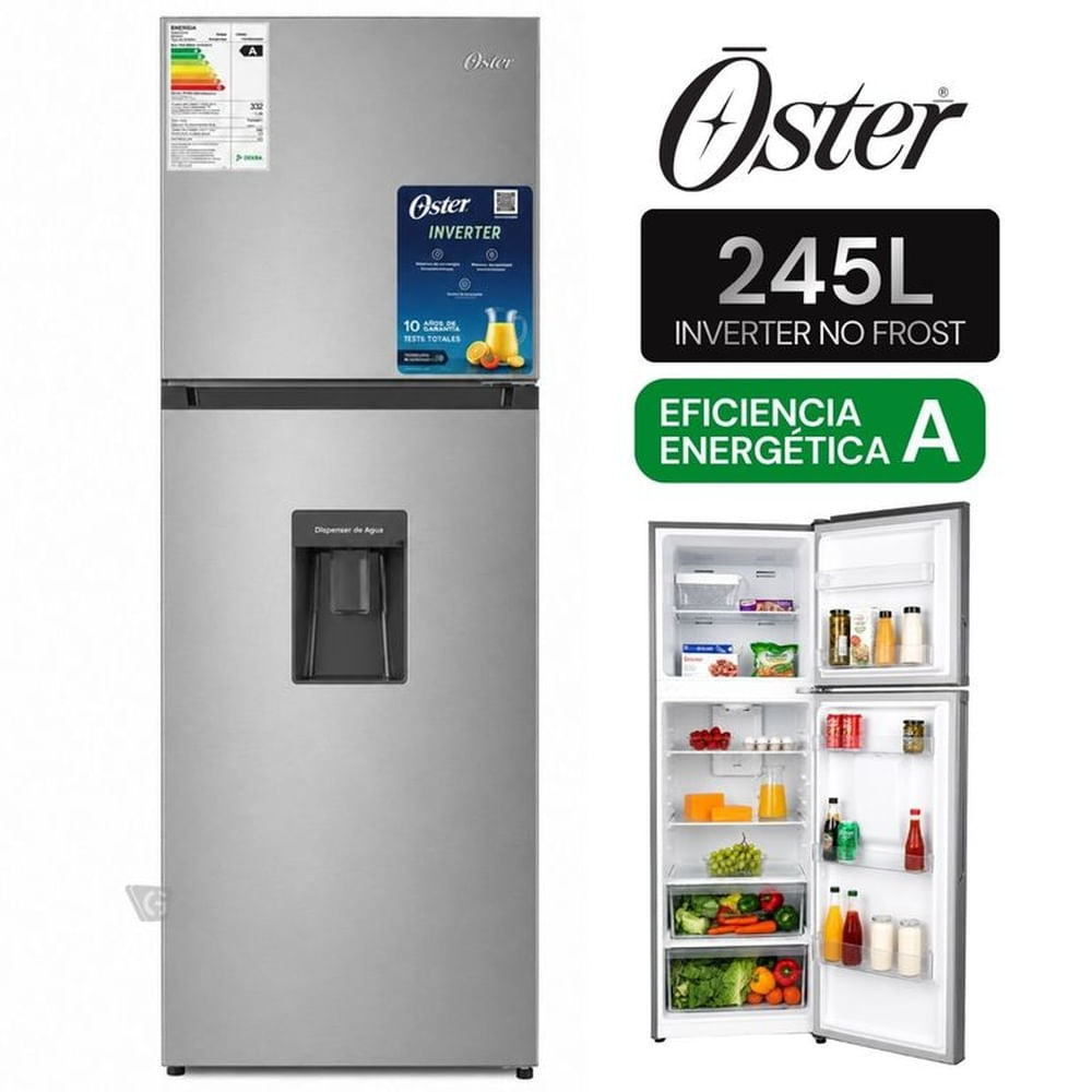 Refrigeradora Oster 245L Inverter No Frost  - OS-PNFH2902VD