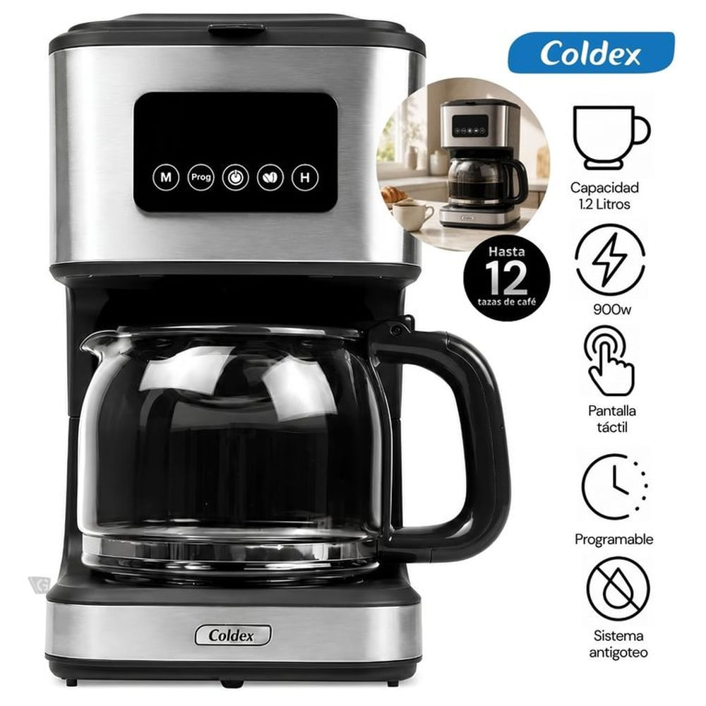 Cafetera Digital Coldex 12 Tazas  CX CAF12D