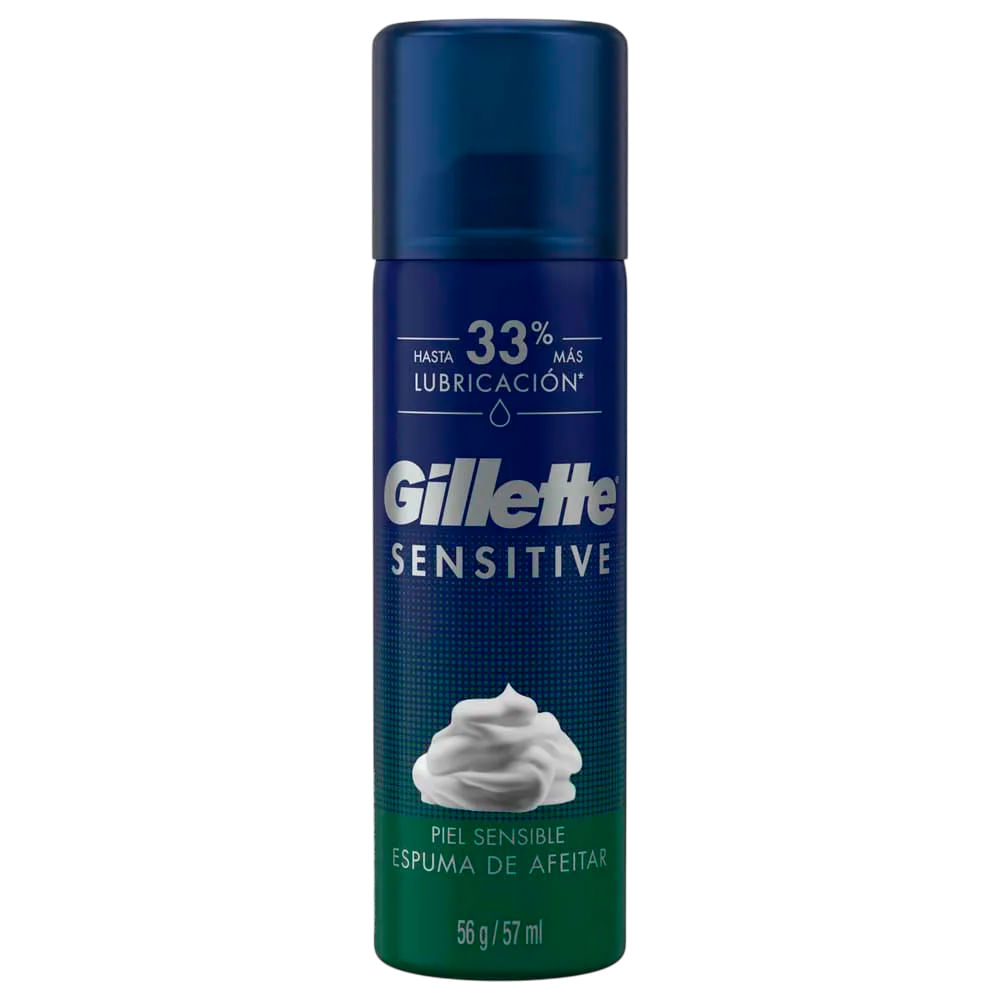 Espuma de Afeitar para Piel Sensible Gillette Sensitive 56G