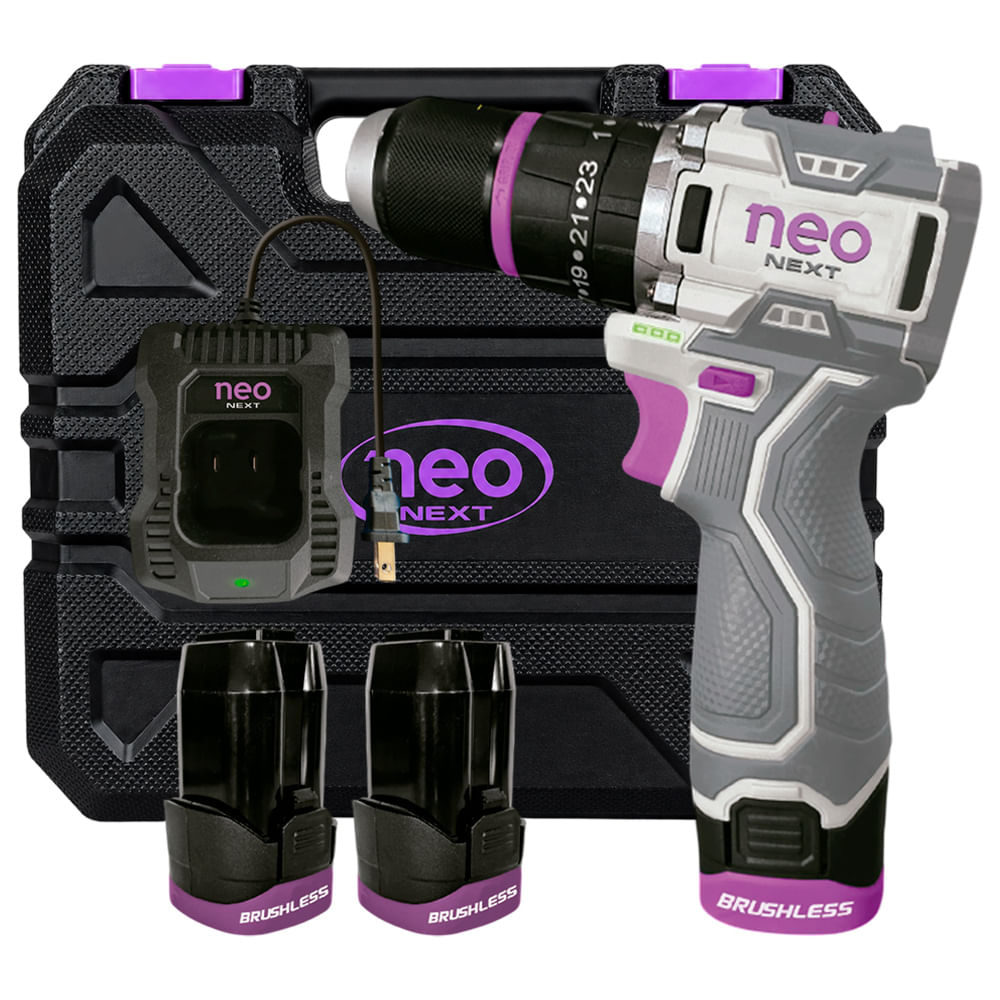 Atornillador Neo 3/8 18V + 2 Bat + Cargador TP1255