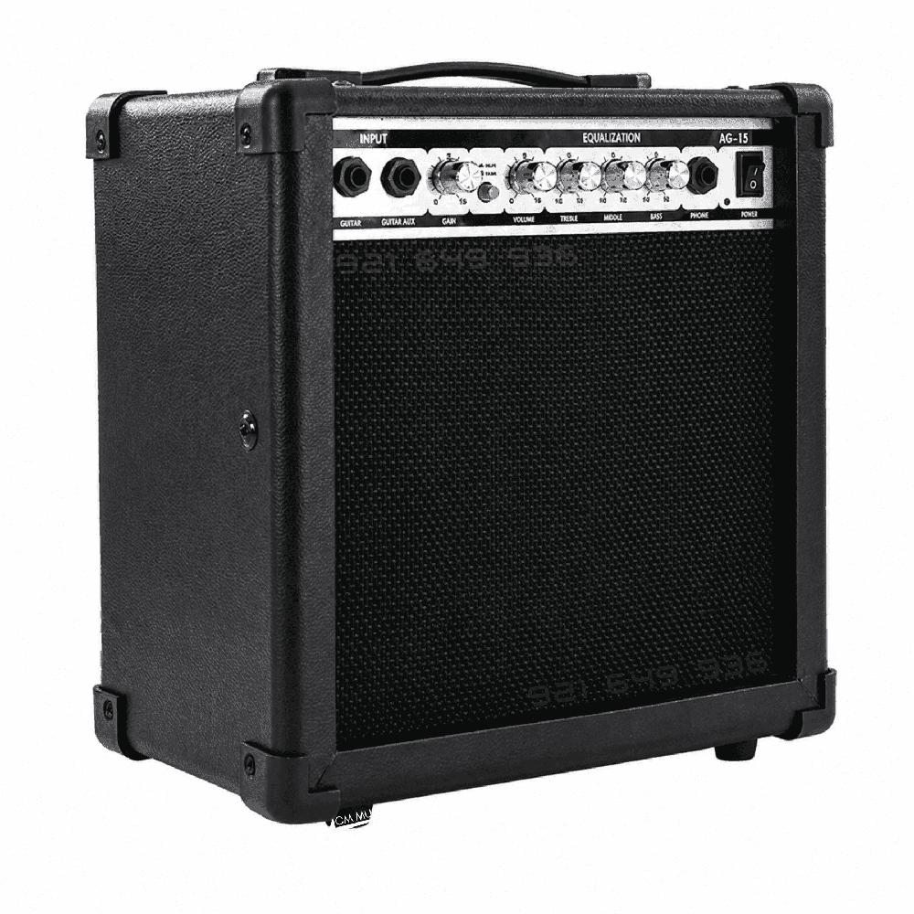 Amplificador para Guitarras Eléctrica acústicas 15W con Entrada Auxiliar