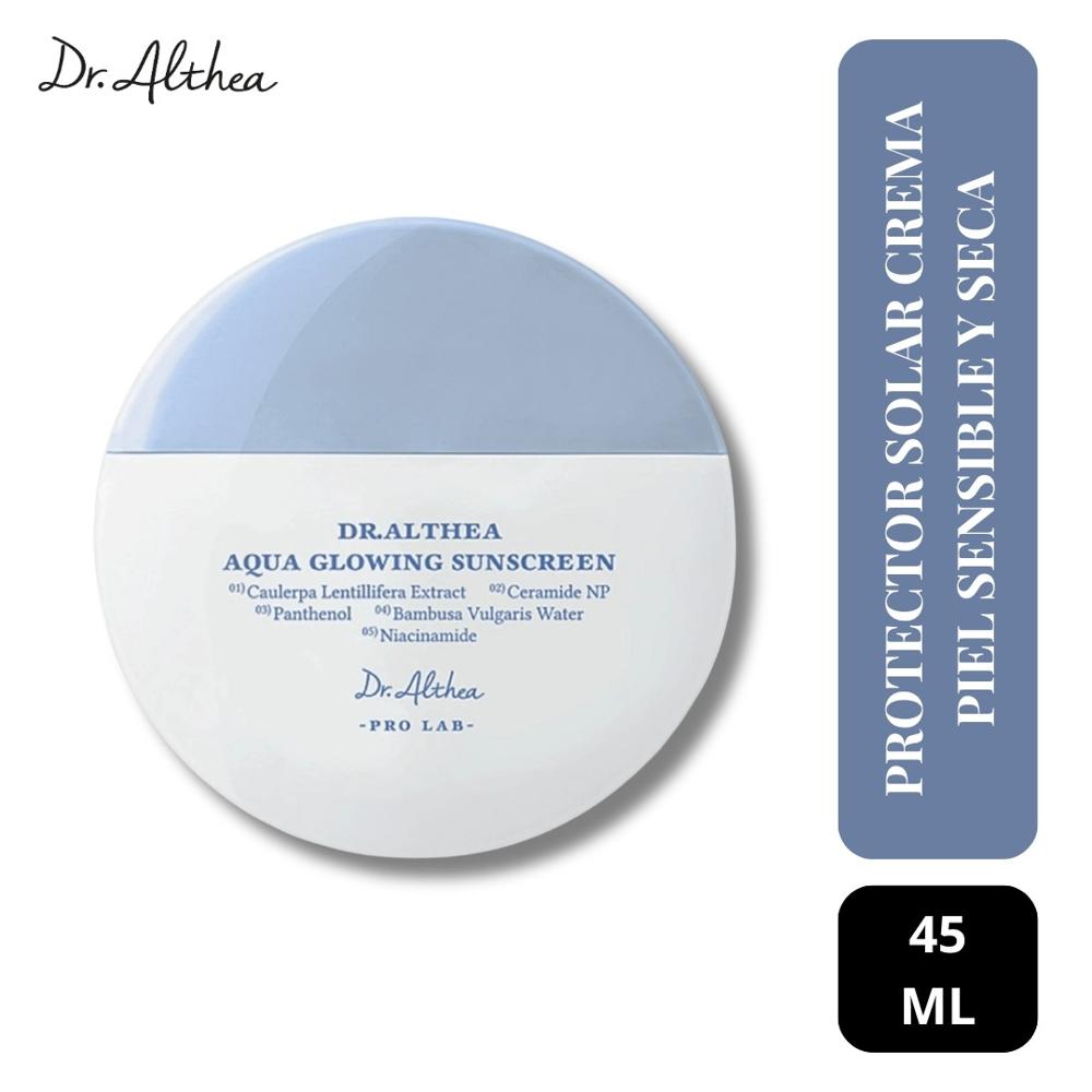 Protector Solar en Crema Piel Sensible y Seca - Aqua Glowing Sunscreen 45ml