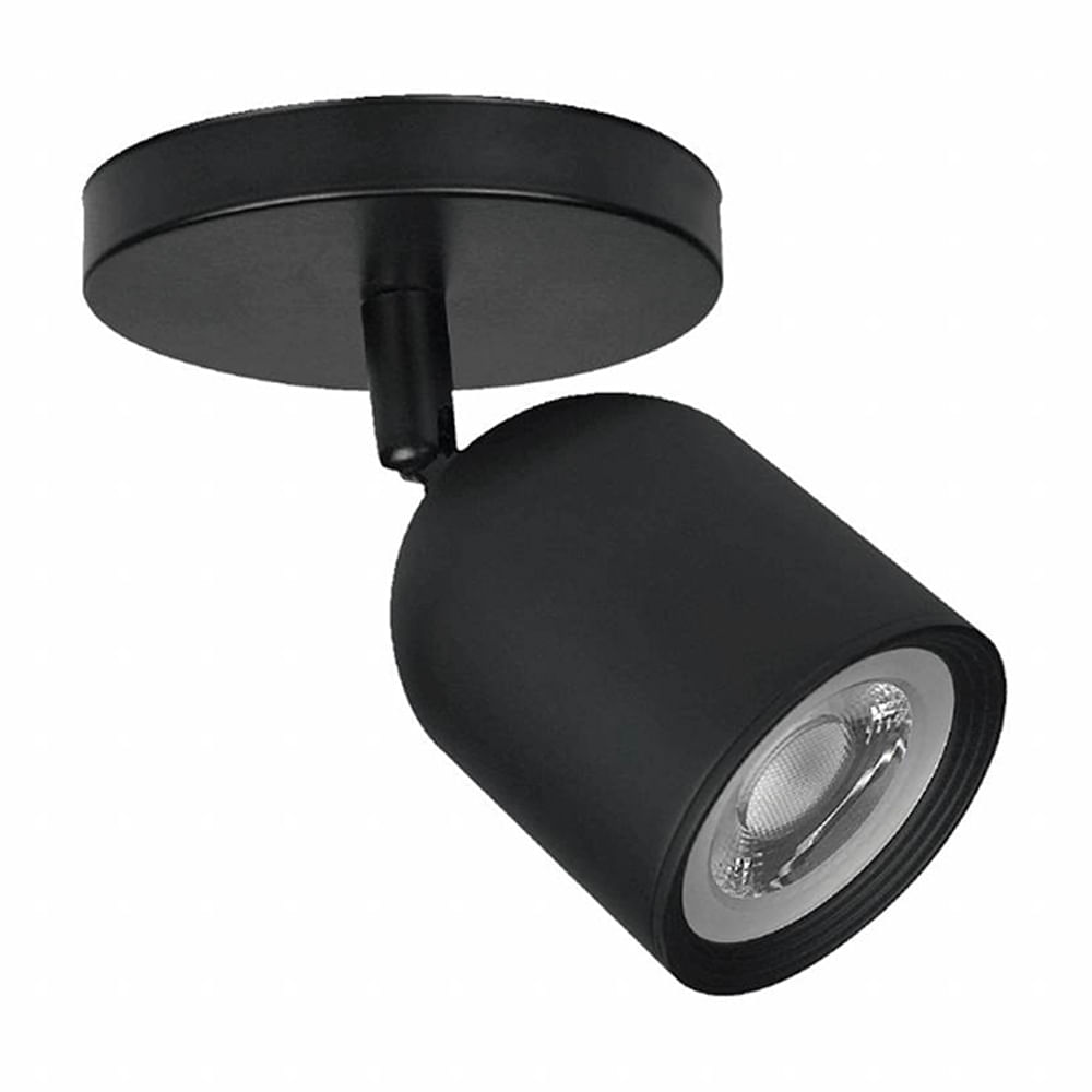 Spot LED para adosar 7W Negro Luz Blanca Lightech